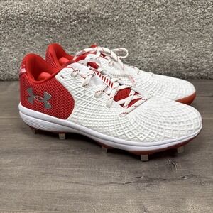 Under‎ Armour UA Glyde 2 MT Metal Softball Cleats Red US Women's Size 11 NEW $95